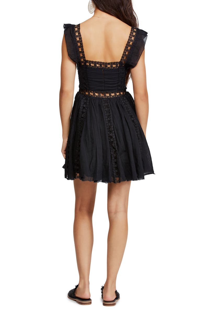 Free People Verona Lace Trim Minidress, Alternate, color, 