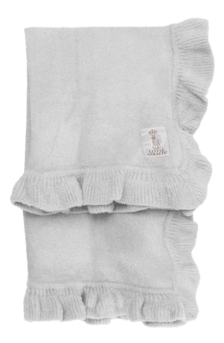 Little Giraffe Dolce Knit Ruffle Baby Blanket, Main, color,