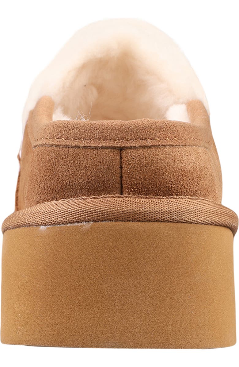 Mykos Suede Genuine Shearling Lined Water Repellent Clog, Alternate, color, Chestnut