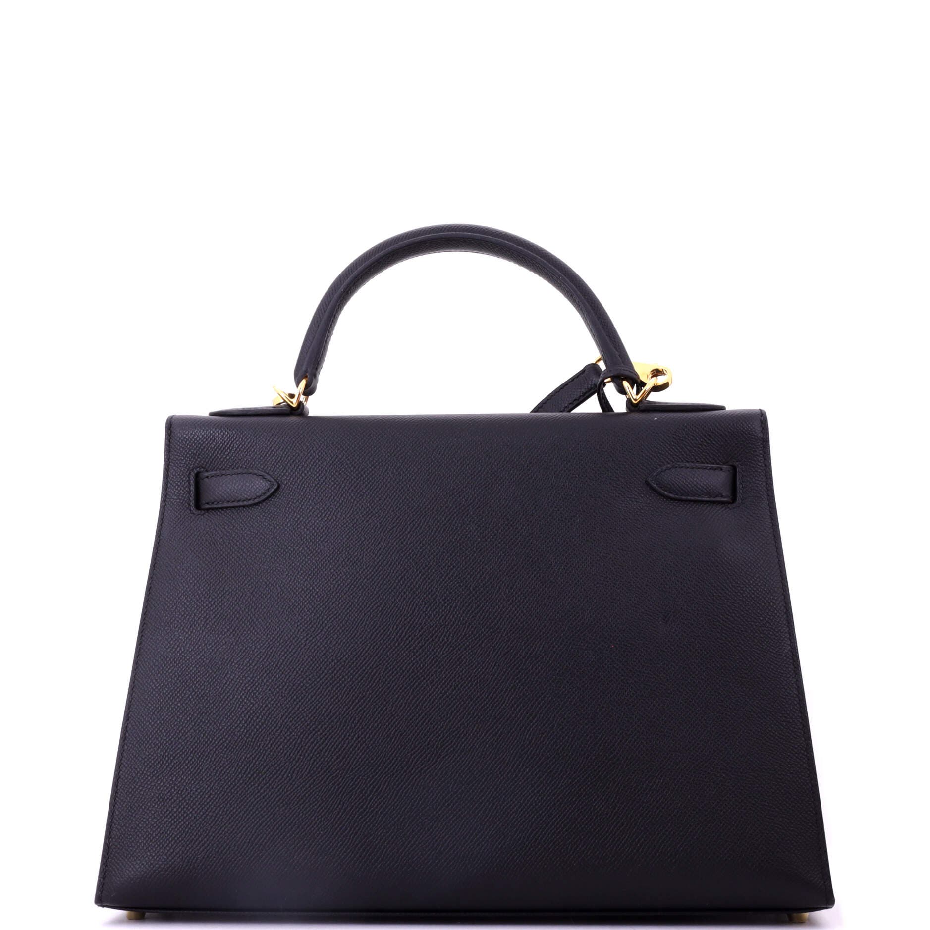 Pre-Owned Hermes Kelly Handbag Black Epsom with Gold Hardware 32, Alternate, color, Noir