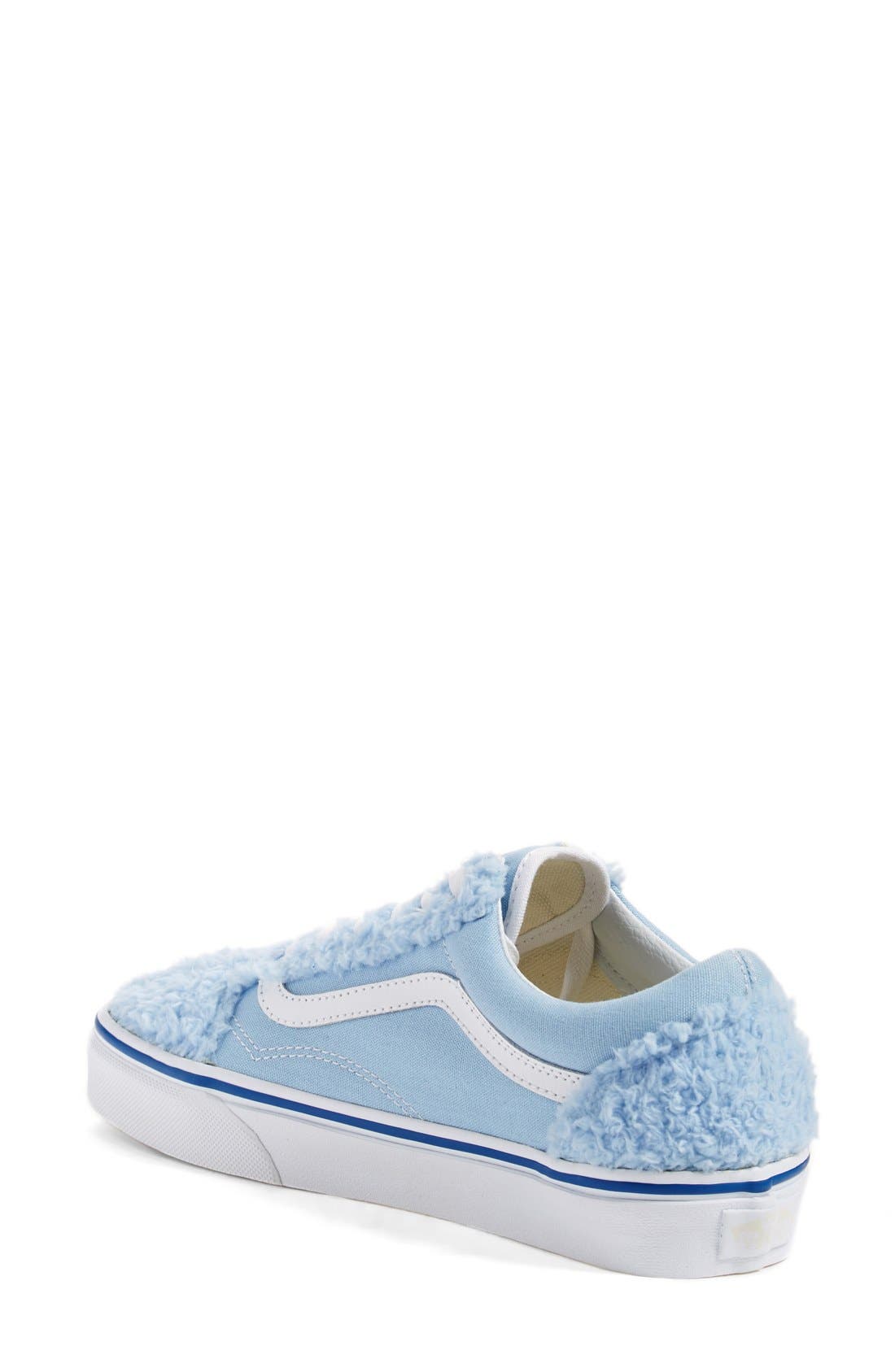 Vans 'Old Skool' Faux Shearling & Canvas Sneaker, Alternate, color, 