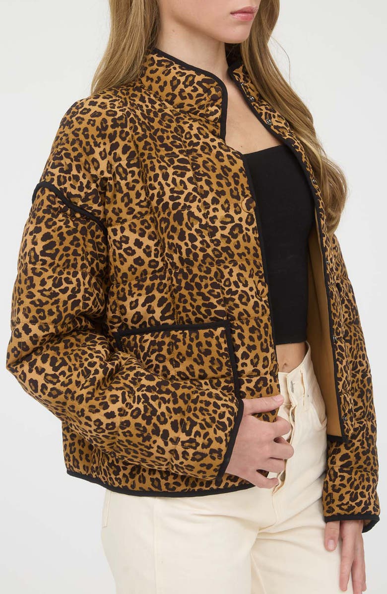 Leopard Print Puffer Jacket