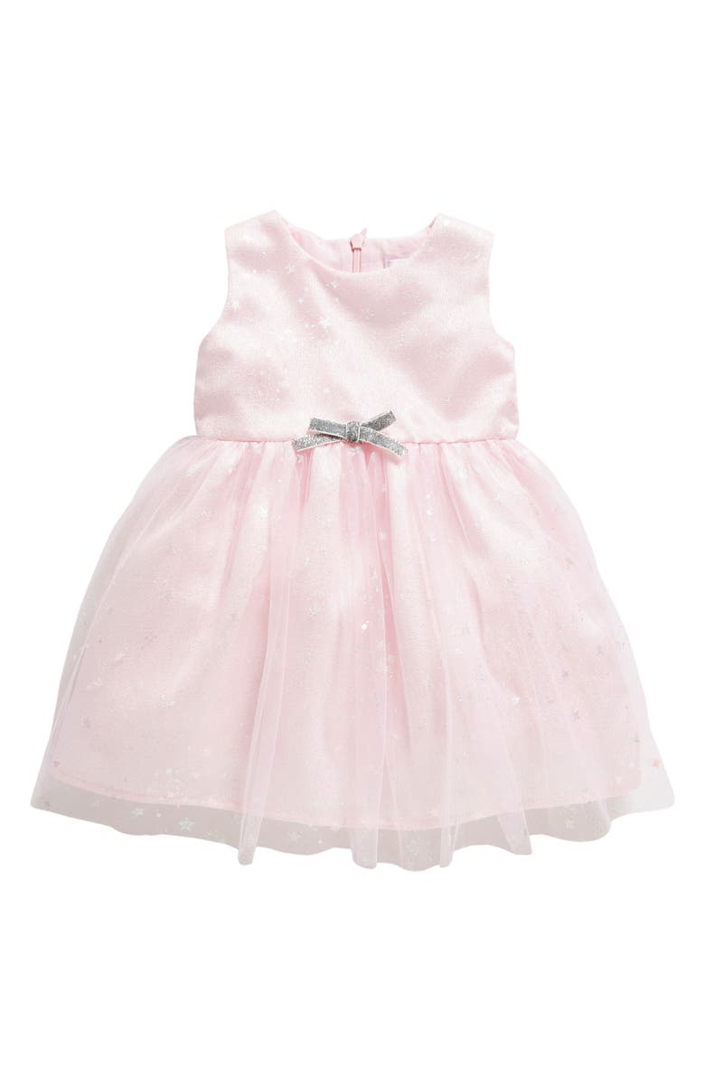 Rachel Riley Metallic Star Tulle Dress, Main, color,