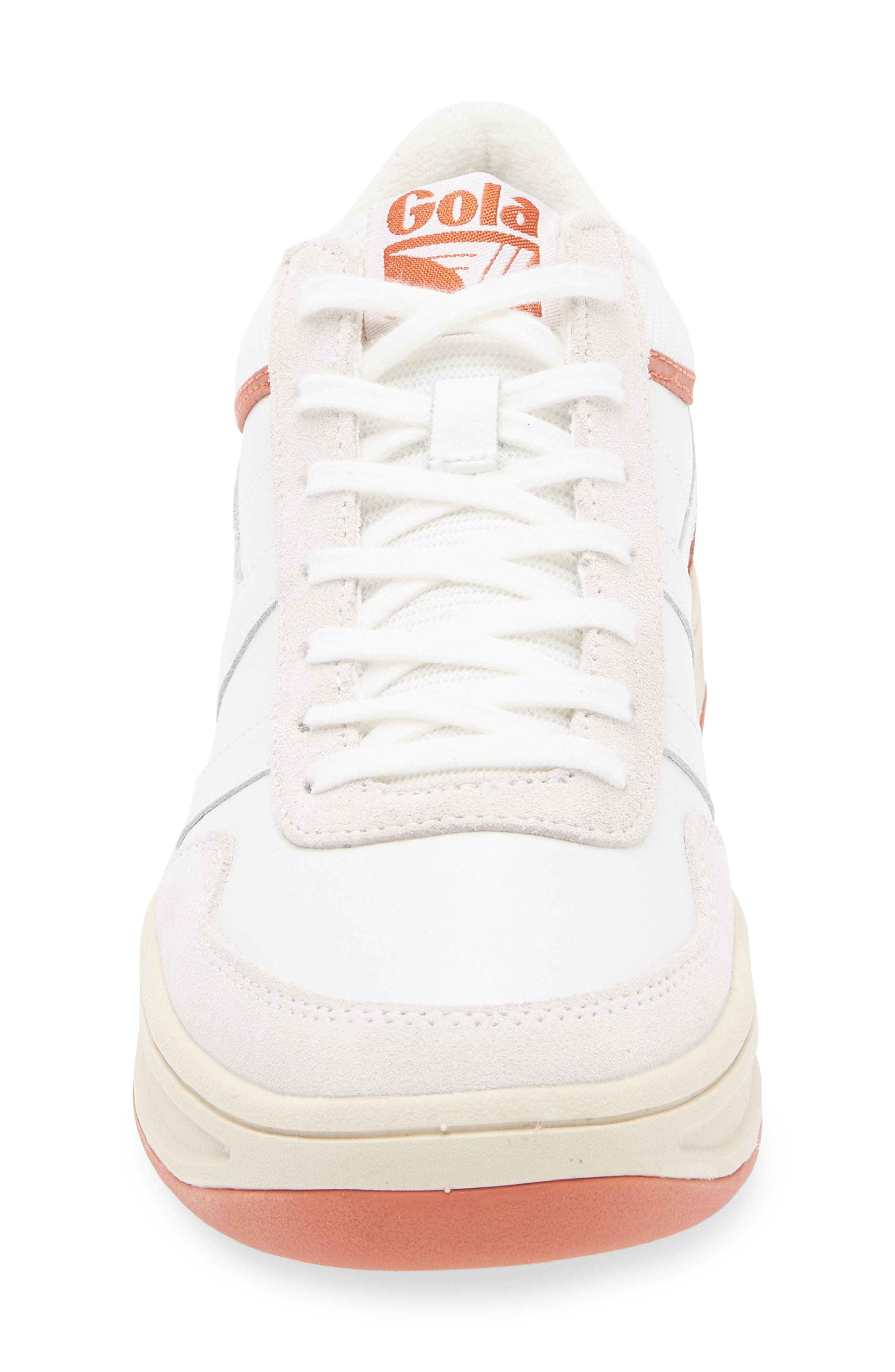 Swerve Sneaker, Alternate, color, WHITE/ WHITE/ ORANGE SPICE