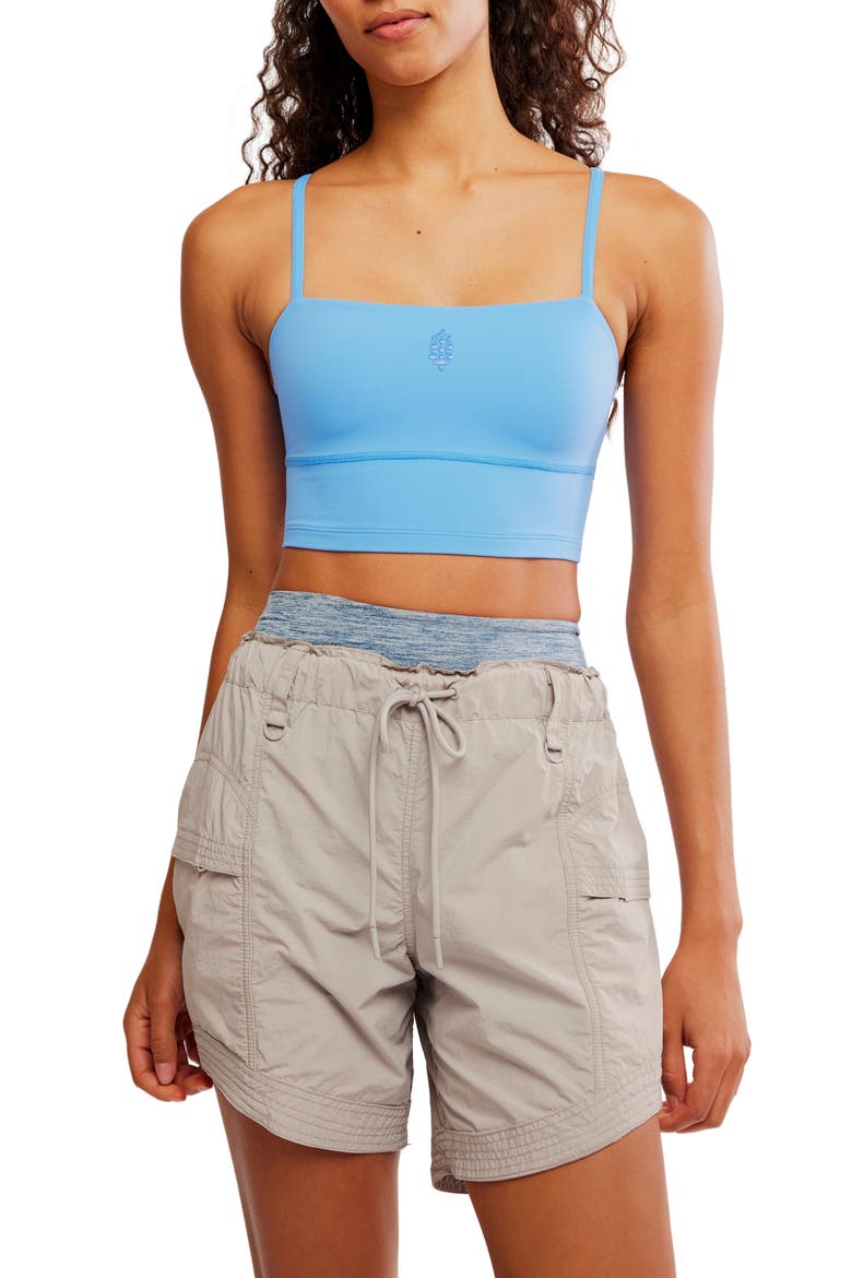 FP Movement Never Better Longline Sports Bra, Main, color, RIVIERA BLUE