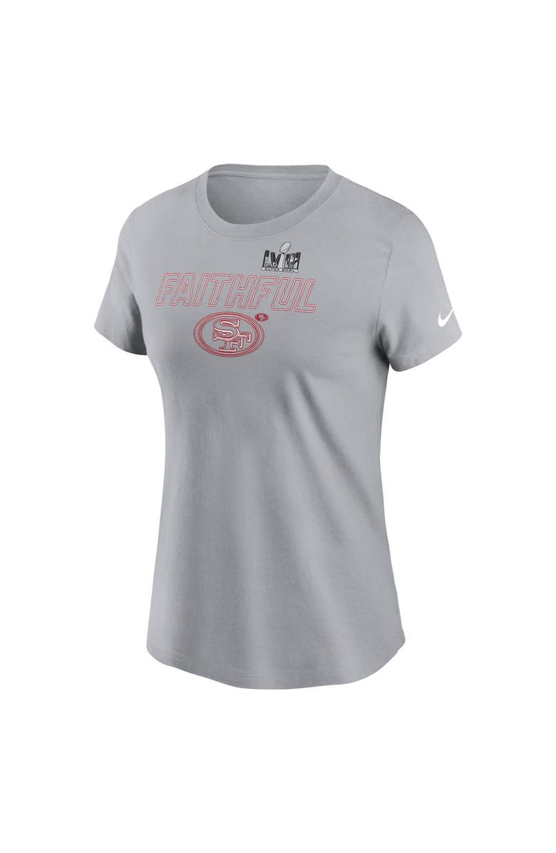 Nike Women's Nike  Gray San Francisco 49ers Super Bowl LVIII Local Essential T-Shirt, Alternate, color, 