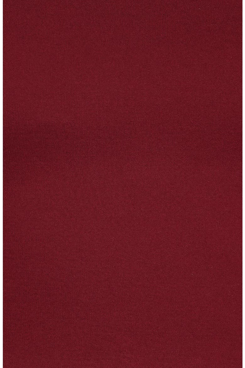 Wesson Sheer Dot Sleeve Crop Top, Alternate, color, MERLOT