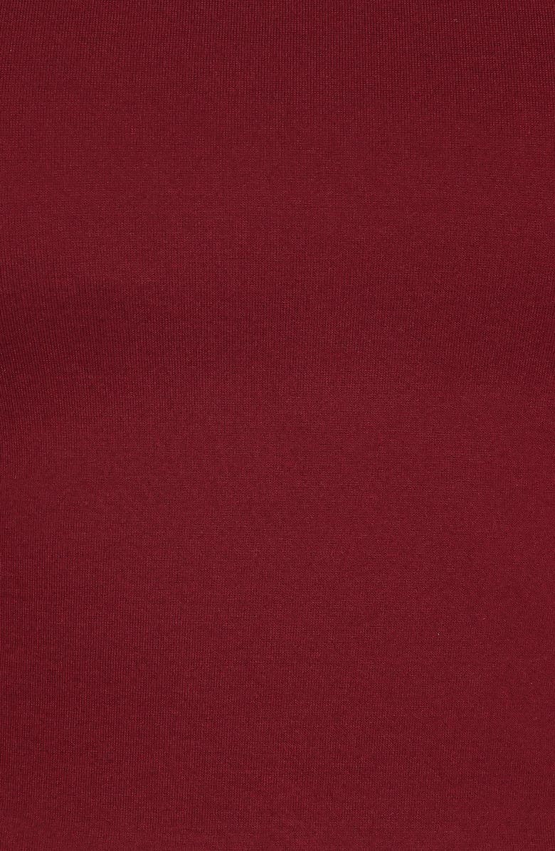 Petal & Pup Wesson Sheer Dot Sleeve Crop Top, Alternate, color, Merlot