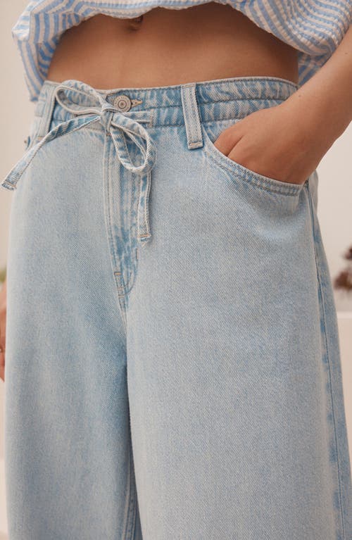Next Tie Waist Jeans In Blue