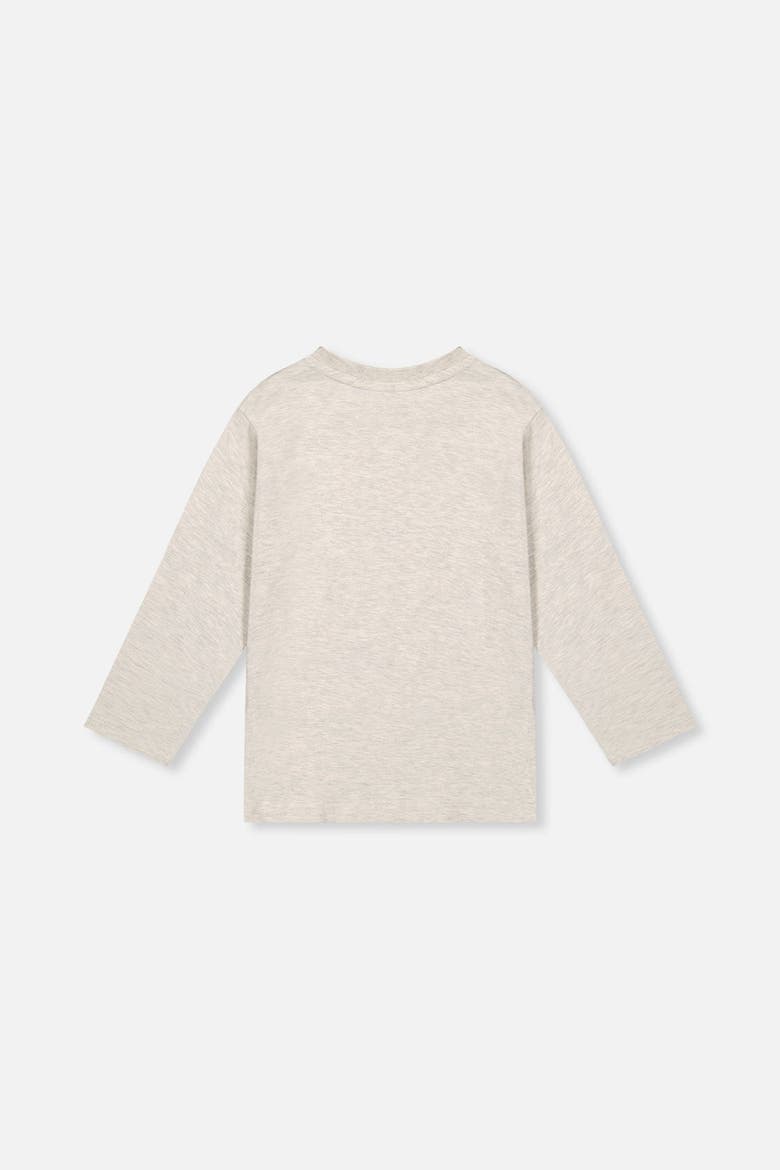 Organic Cotton Crew Neck Logo Tag Long Sleeve T-Shirt, Alternate, color, Heather Grey