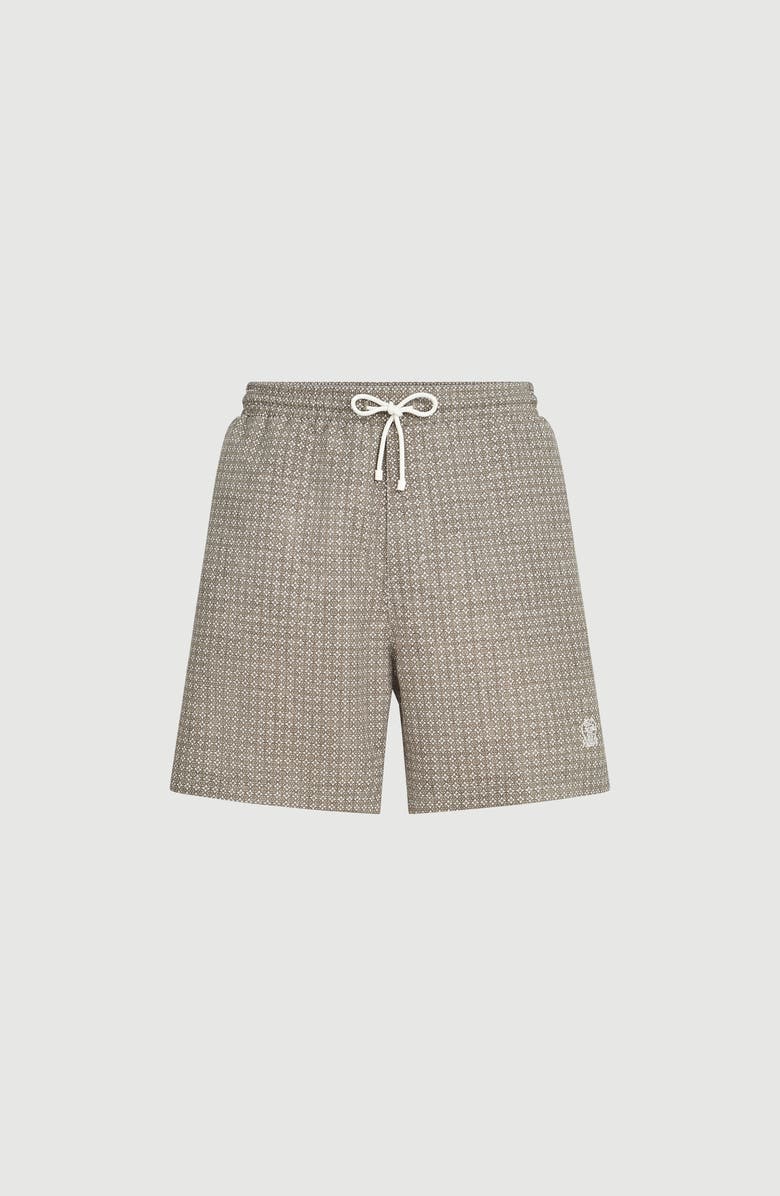 Brunello Cucinelli Swimsuit with print, Main, color, Brown