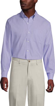 Lands' End No Iron Supima Cotton Pinpoint Buttondown Collar Dress Shirt