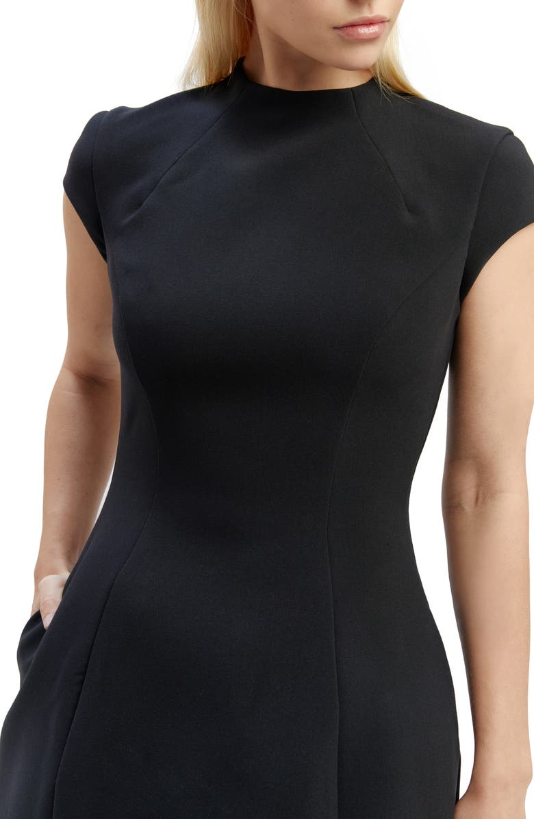 Bardot Delphi Mock Neck Cap Sleeve Minidress, Alternate, color,