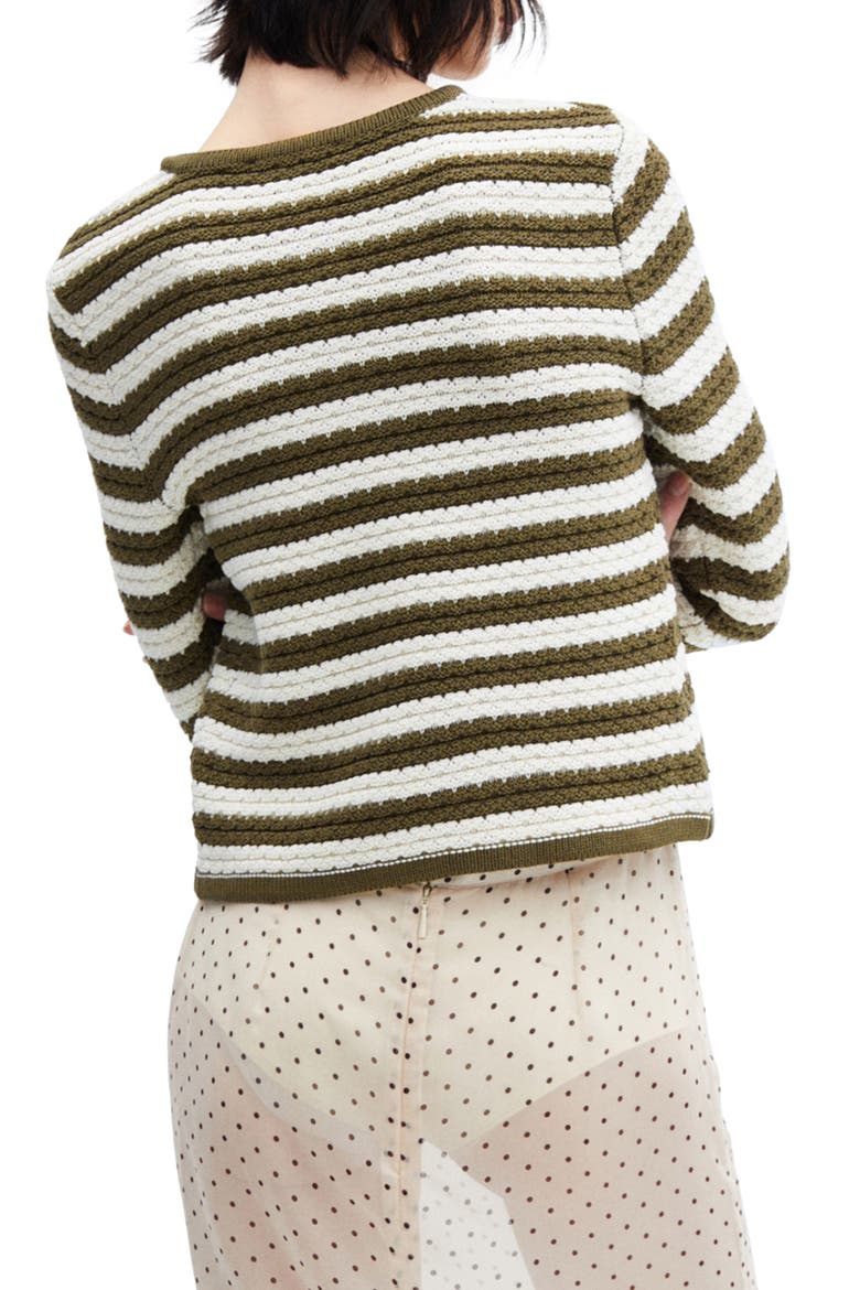 Stripe Cardigan, Alternate, color, KHAKI