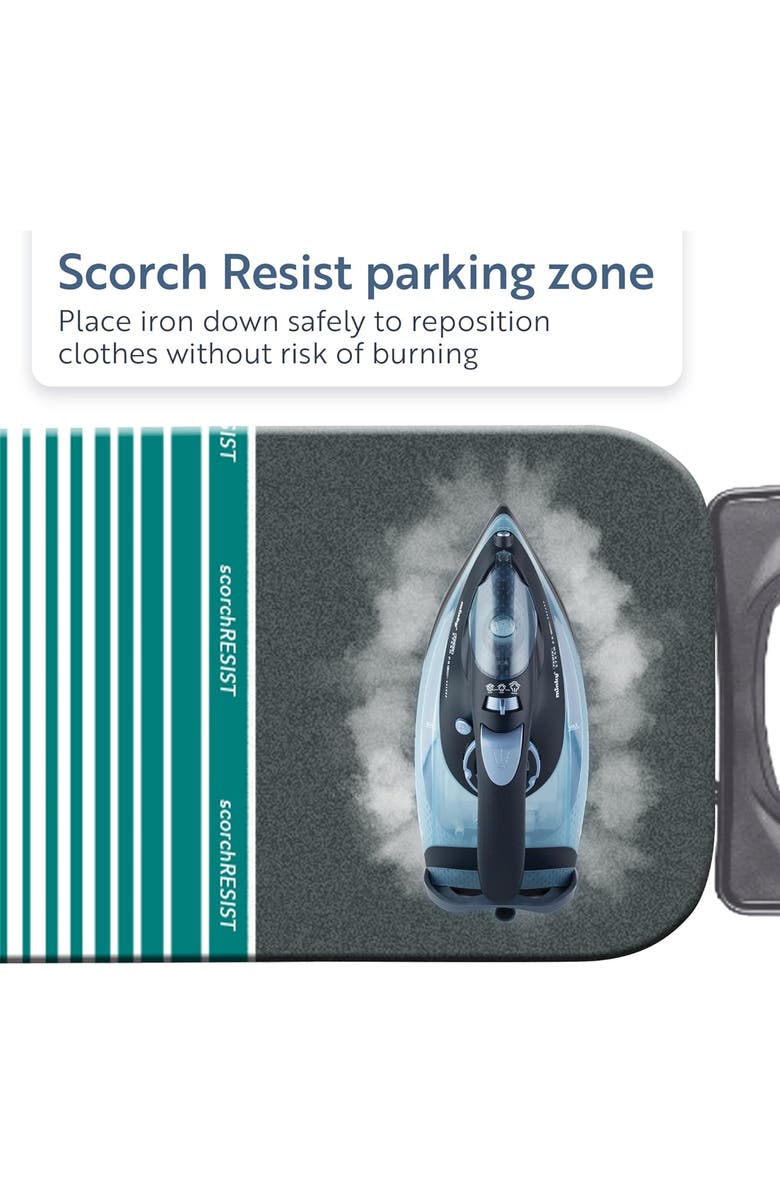 Minky York Wide Top Ironing Board, Alternate, color, Black/ Teal