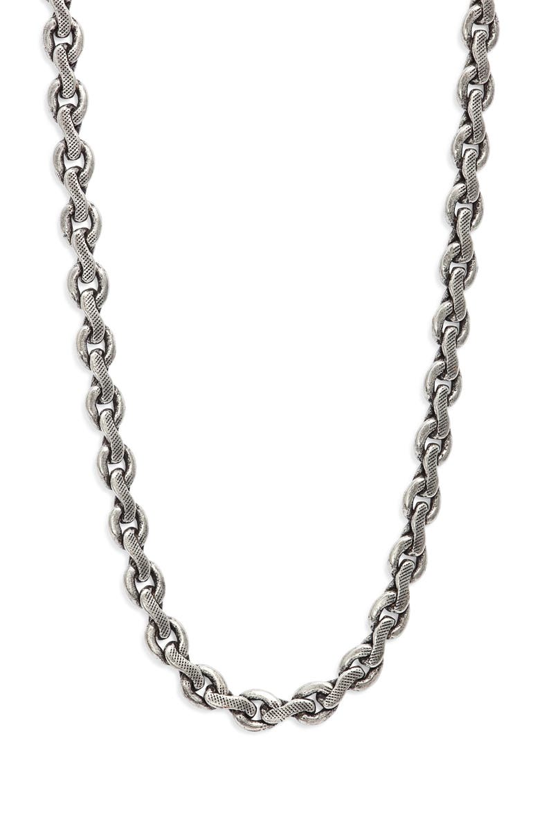 Child of Wild Rhapsody Flat Link Chain Necklace, Main, color, Silver