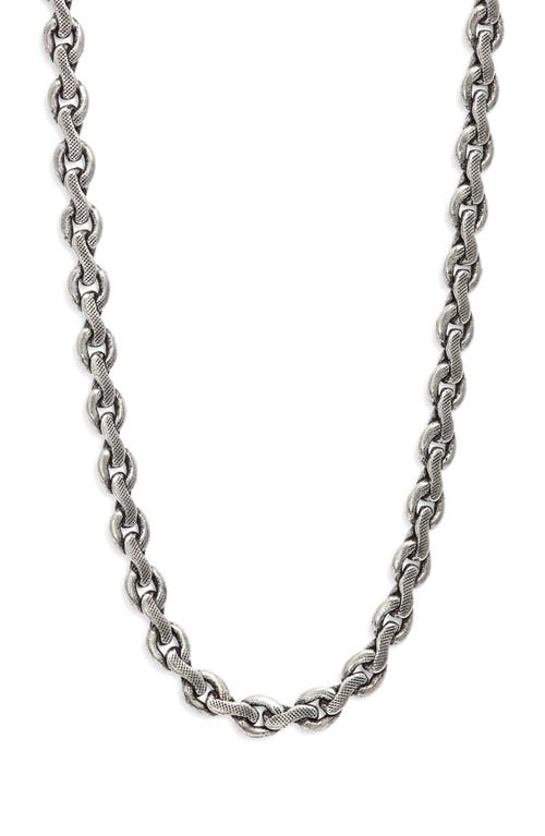 Child Of Wild Rhapsody Flat Link Chain Necklace In Silver