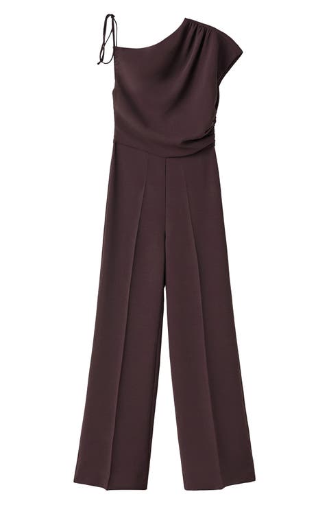 Asymmetric Wide Leg Jumpsuit