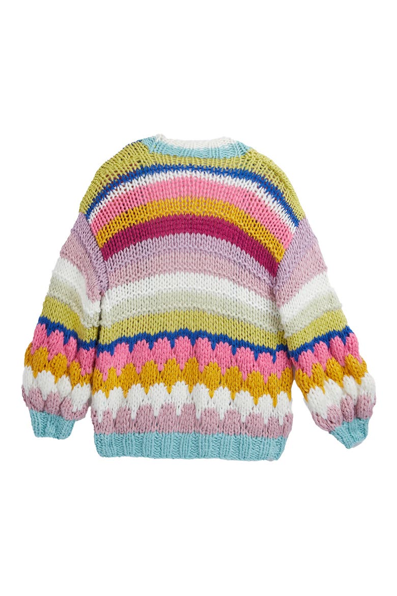 Rainbow Bubble Cardigan, Alternate, color, PINK MULTI