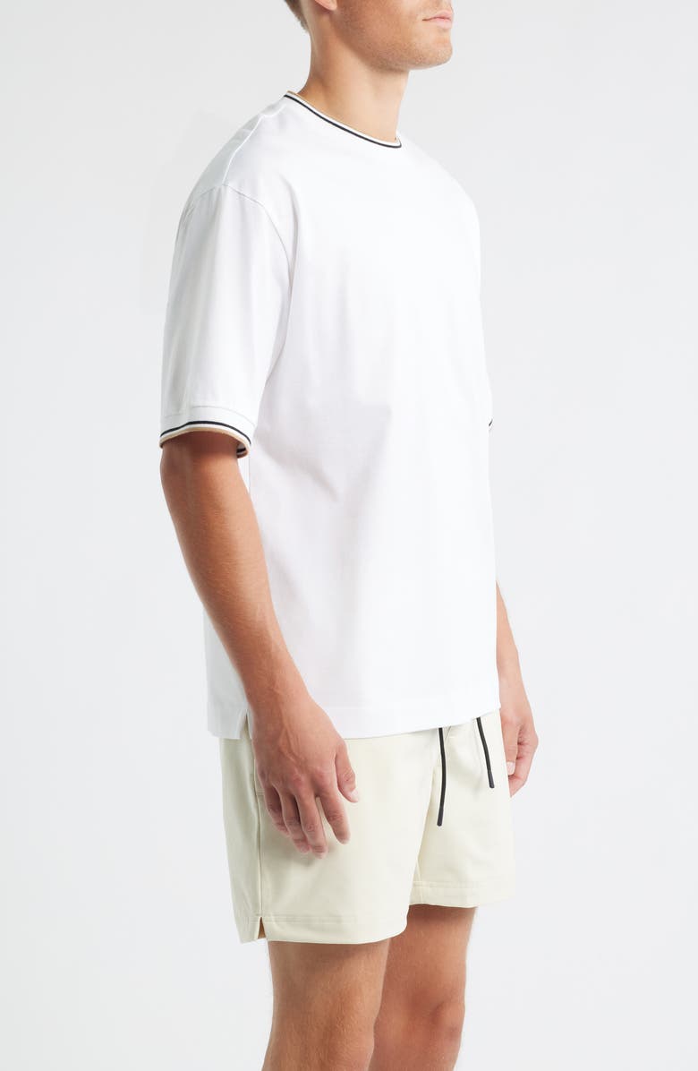 BOSS Tames Tipped Crewneck T-Shirt, Alternate, color, White