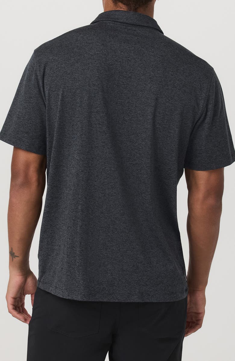 Vuori Ponto Short Sleeve Performance Button-Up Shirt, Alternate, color, Charcoal Heather