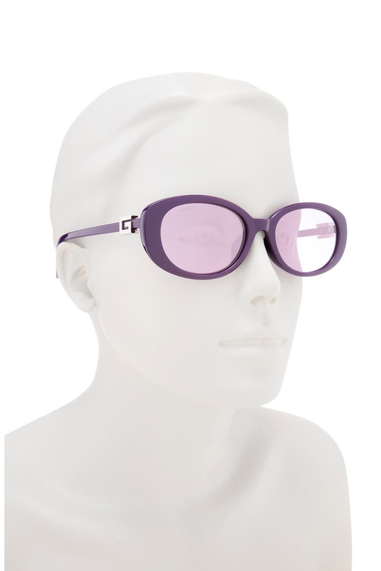 55mm Oval Sunglasses, Alternate, color, VIOLET VIOLET VIOLET