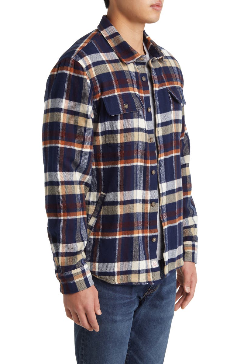 Marine Layer Signature Plaid Flannel Lined Button-Up Camping Shirt, Alternate, color, 