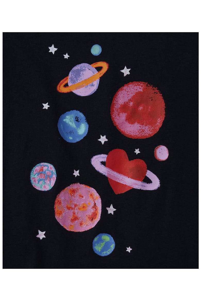 Girls Graphic Tee Shirt, Alternate, color, Classic Navy Planets