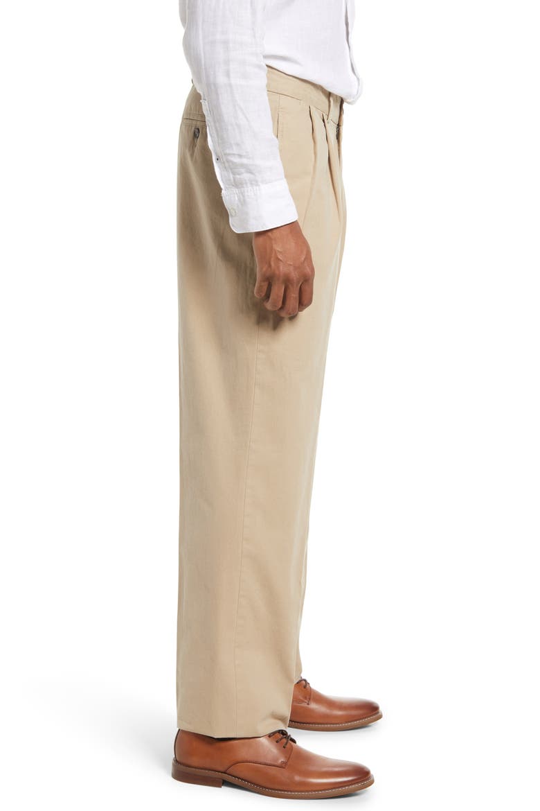 Men's Charleston Pleated Chino Pants, Alternate, color, KHAKI