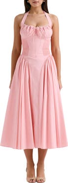 HOUSE OF CB Adabella Floral Pleated Halter Sundress