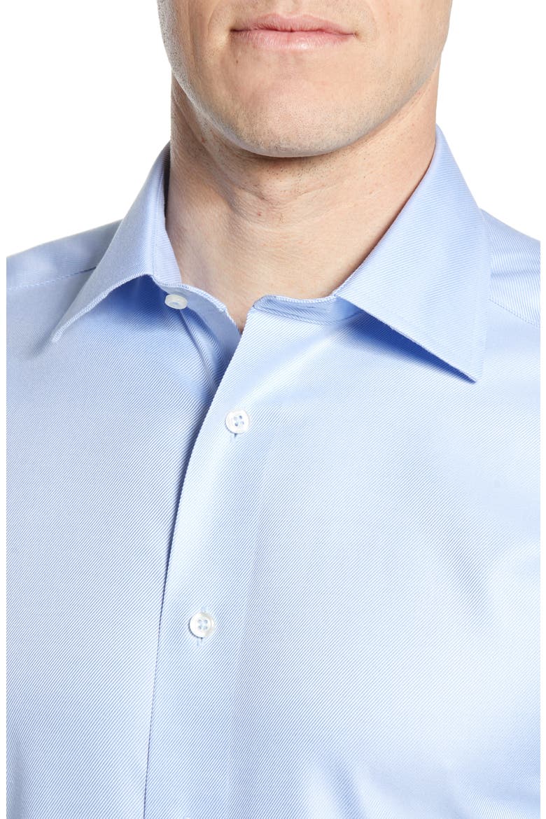 Luxury Non-Iron Trim Fit Solid Dress Shirt, Alternate, color, SKY