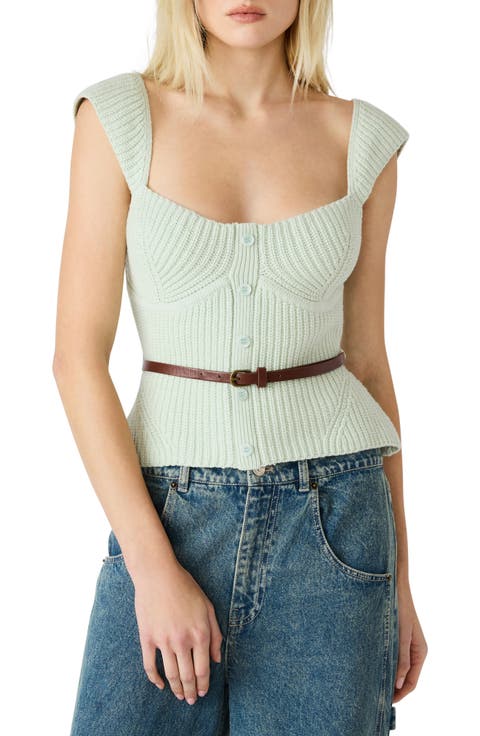 Preslee Belted Sweater Tank