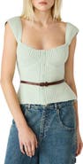 Steve Madden Preslee Belted Sweater Tank