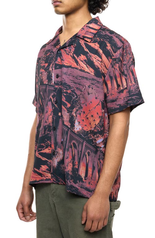 ROUND TWO ROUND TWO PHOTO COLLAGE CAMP SHIRT 