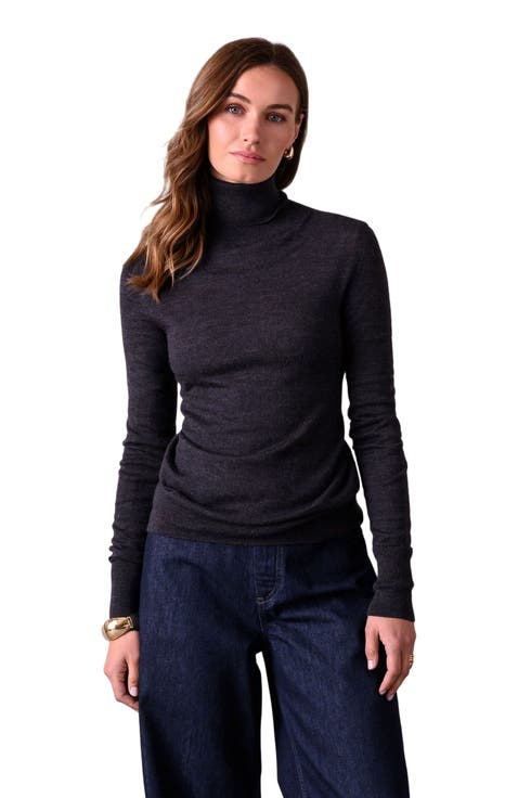 Merino Roll Neck Fitted Sweater