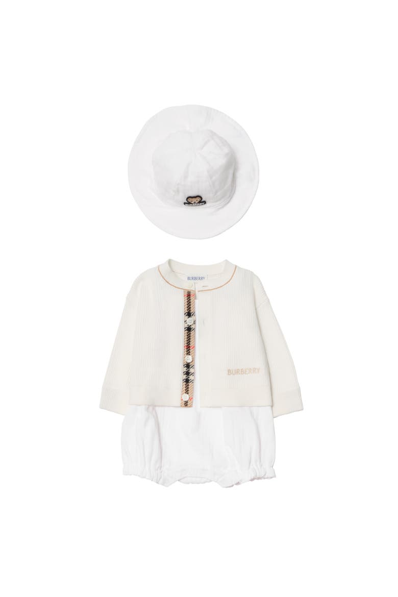 Logo Cotton Cardigan, Alternate, color, Ivory white