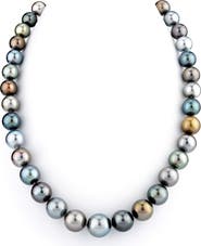 The Pearl Source 10-12mm Tahitian South Sea Pearl Multicolor Necklace - Premier AAAA Quality