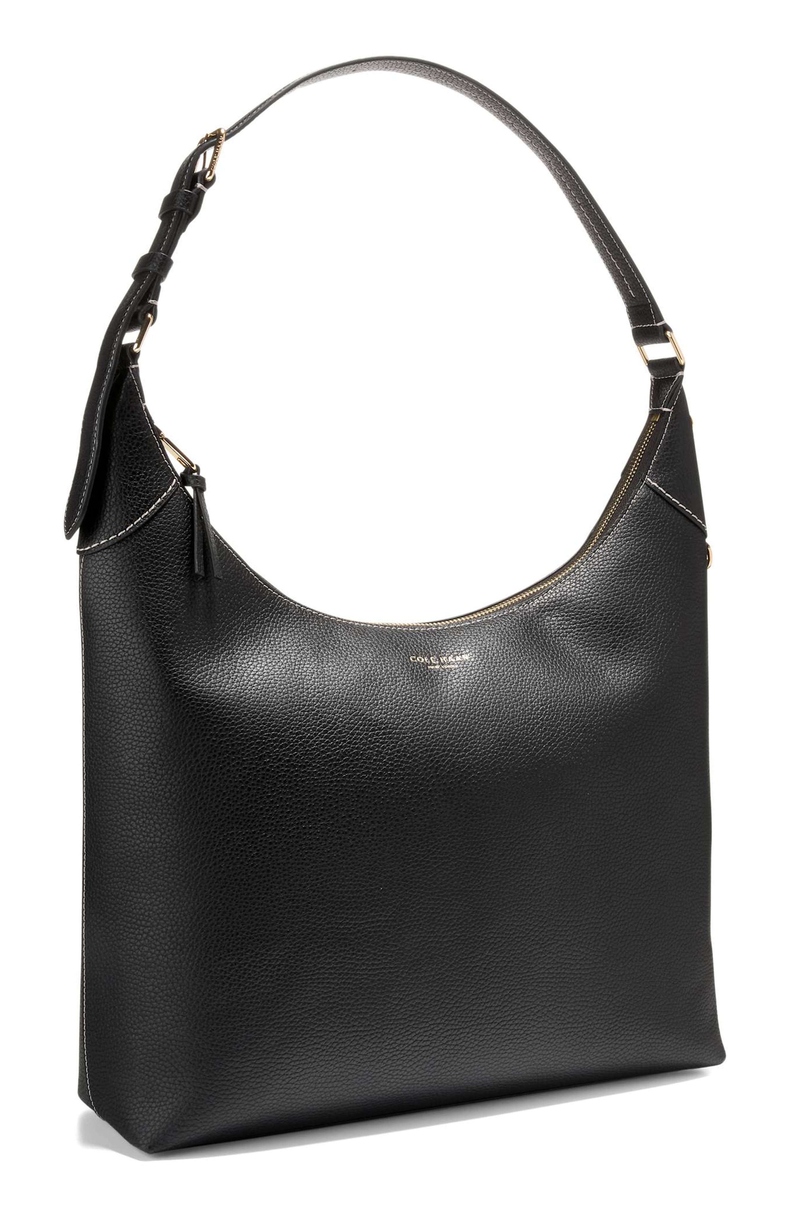 Cole Haan Florence Hobo Shoulder Bag, Alternate, color, Black