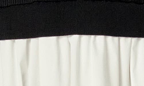 ENGLISH FACTORY ENGLISH FACTORY MIXED MEDIA COLORBLOCK SLEEVELESS MIDI DRESS 