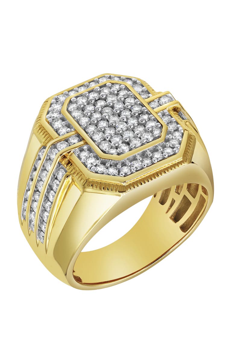LuvMyJewelry MVP 14K Yellow Gold Diamond Men Statement Ring - 1.67ct., Alternate, color, 14K Yellow Gold