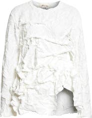 Comme des Garçons Raschel Knit Crushed Ruffle Top
