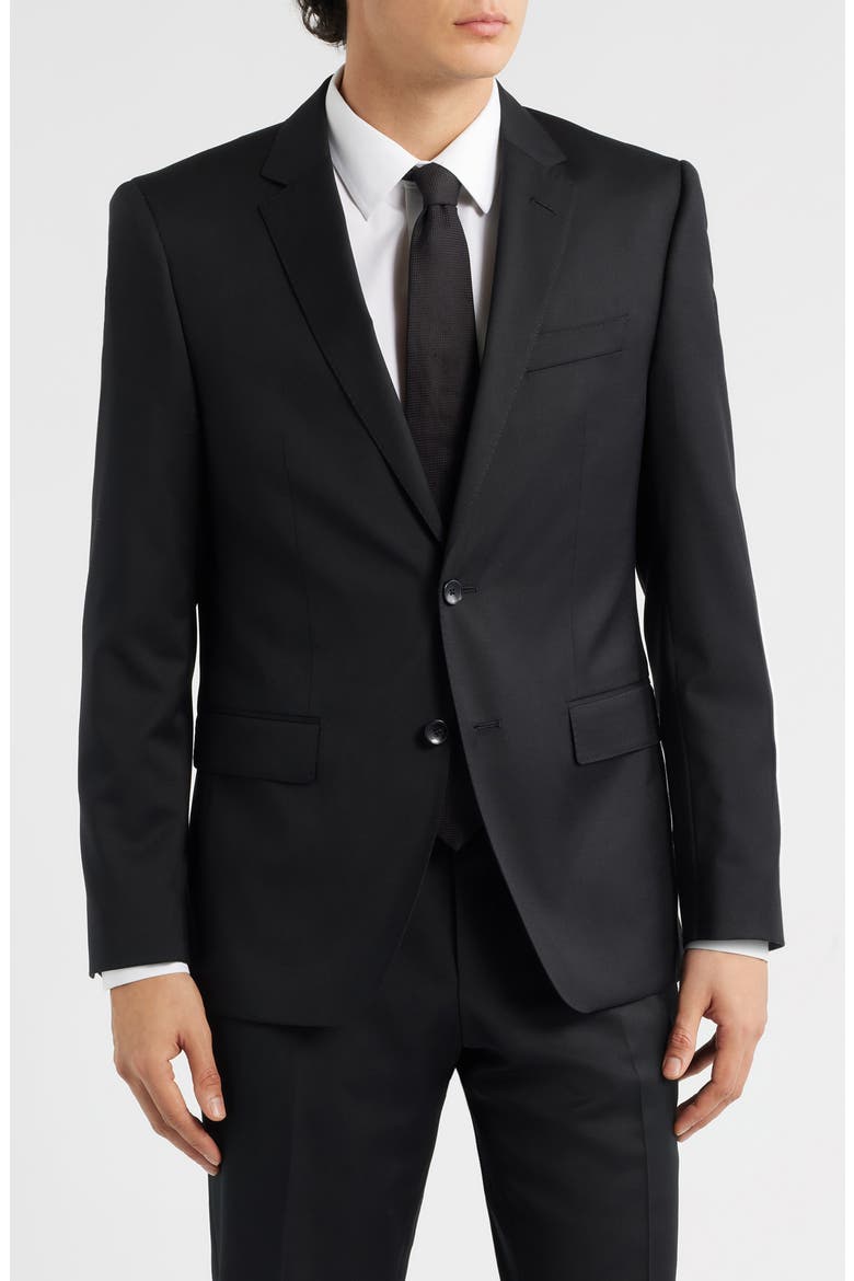 Huge Solid Wool Suit, Alternate, color, BLACK