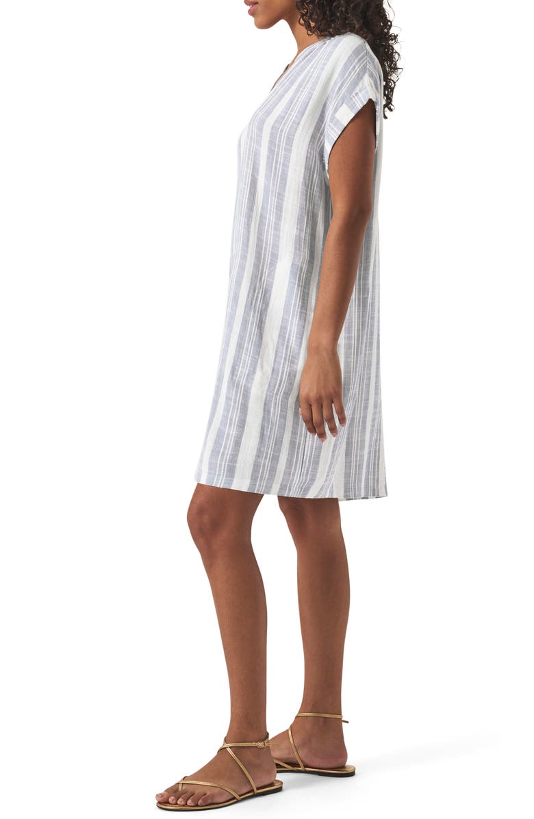 Splendid Lauren Stripe Shift Minidress, Alternate, color, White/ Seaport