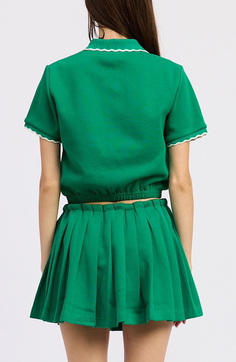 JACQUIE THE LABEL Sonnet Crop Cotton Blend Polo, Alternate, color, 