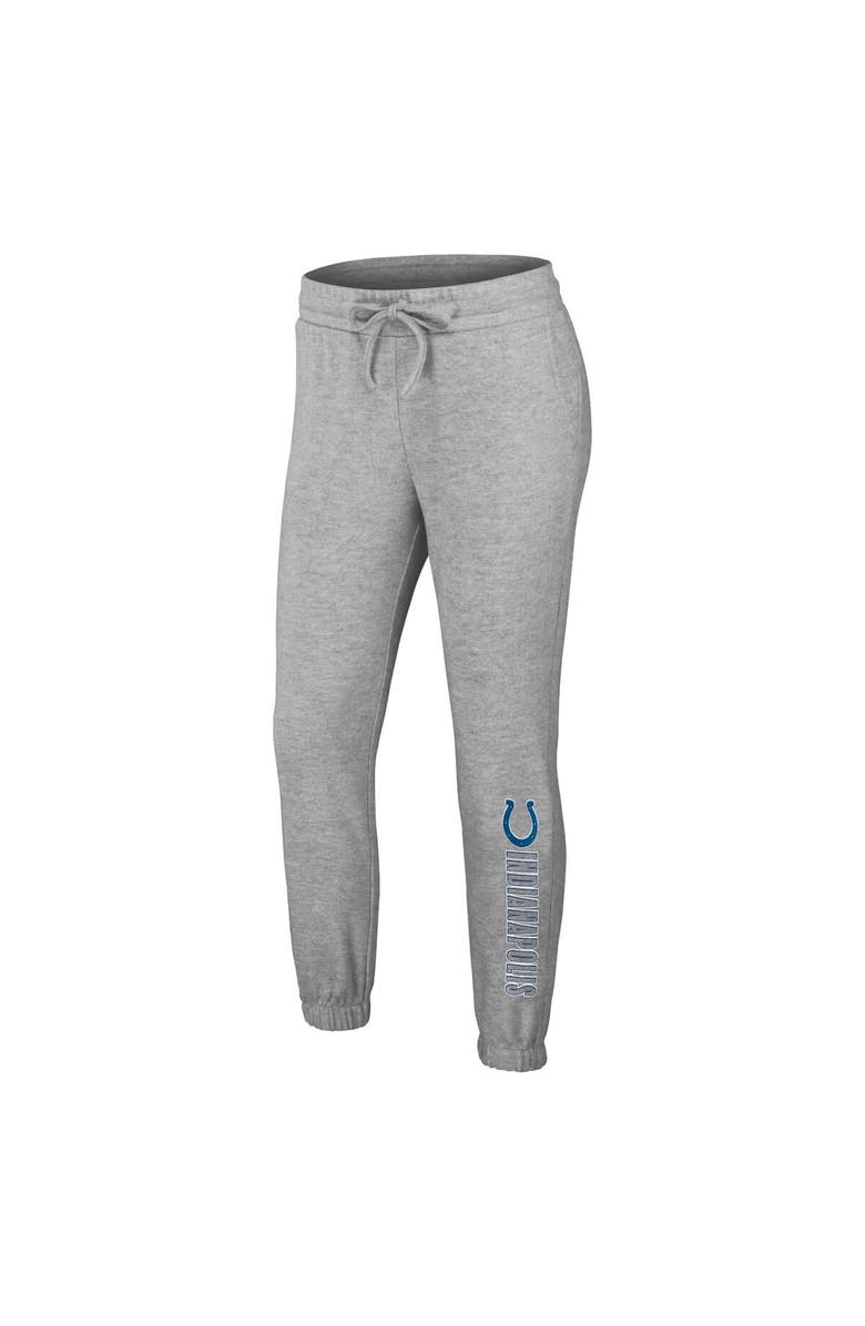WEAR by Erin Andrews Women's WEAR by Erin Andrews Heather Gray Indianapolis Colts Knit Long Sleeve Tri-Blend T-Shirt & Pants Sleep Set, Alternate, color, Heather Gray