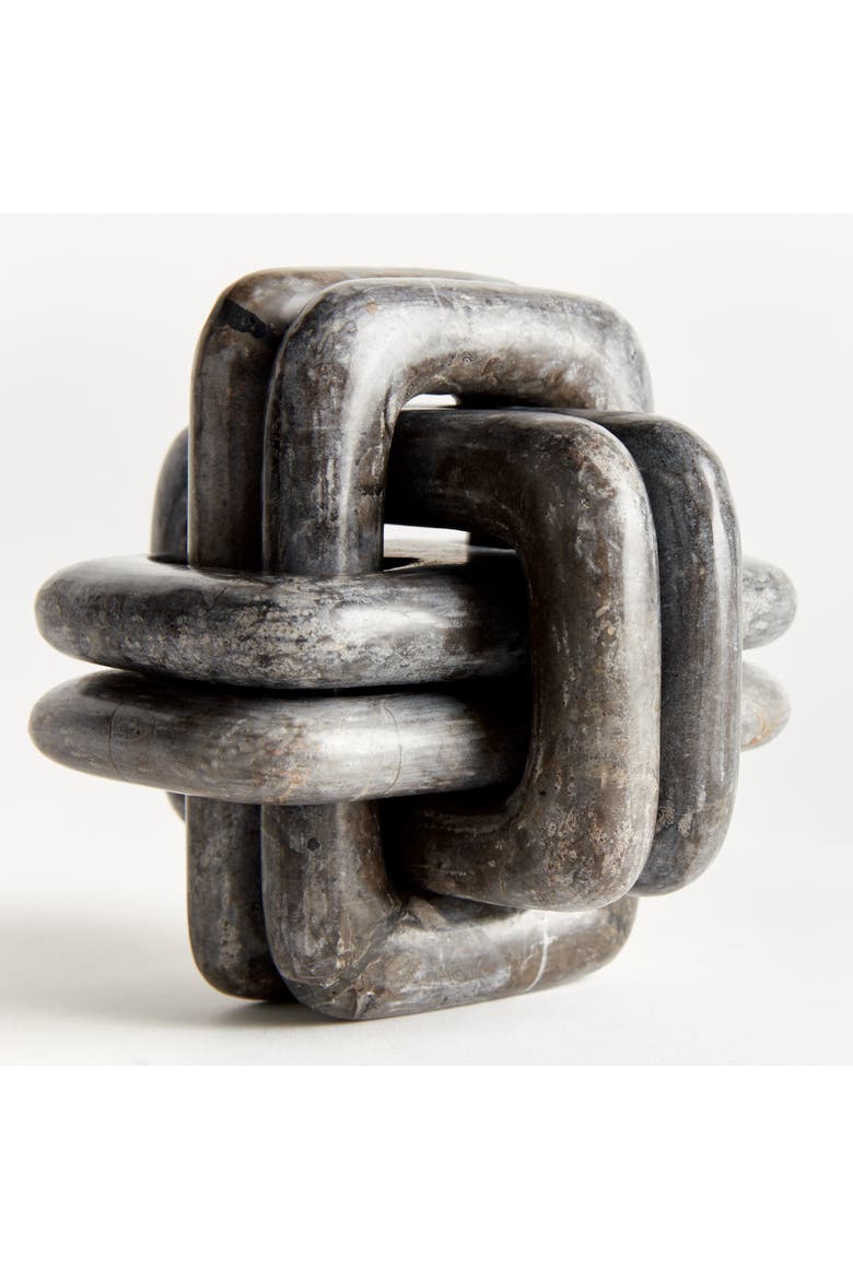 Knot Marble Sculpture - Gray Marble Accent Piece, Alternate, color, Gray
