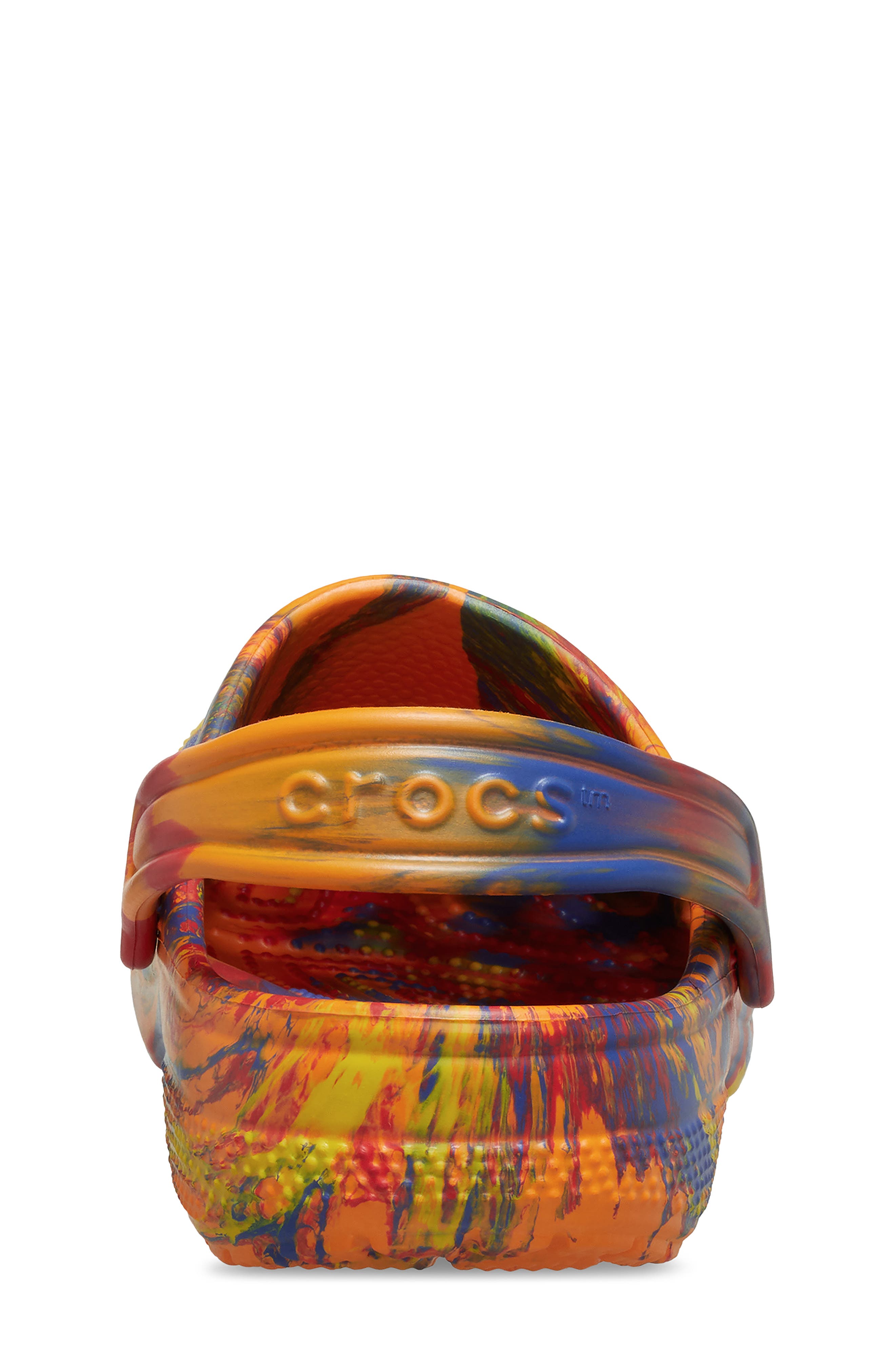 Kids' Classic Marbled Clog, Alternate, color, ORANGE ZING MULTI