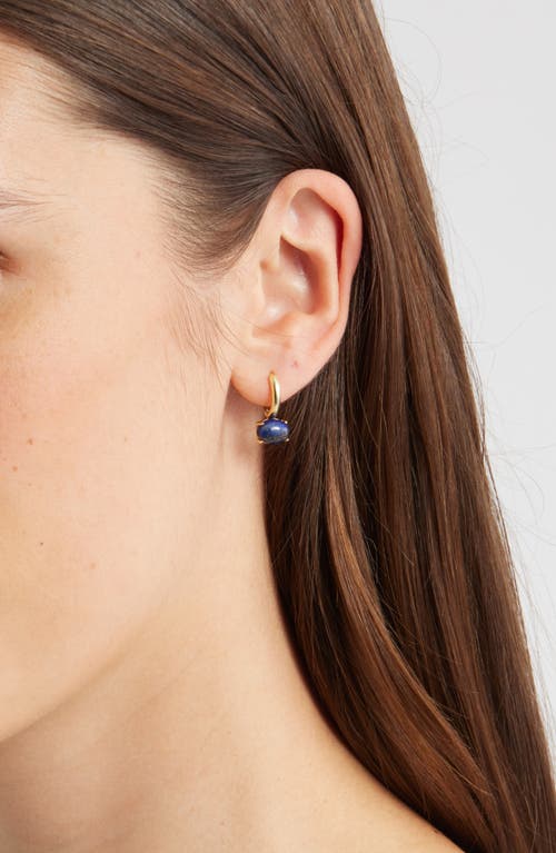 Nordstrom Demi Fine Oval Stone Huggie Hoop Earrings