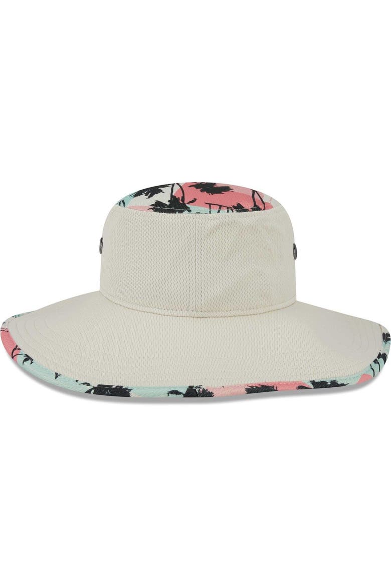Men's New Era Natural Los Angeles Angels Retro Beachin' Bucket Hat, Alternate, color, Natural