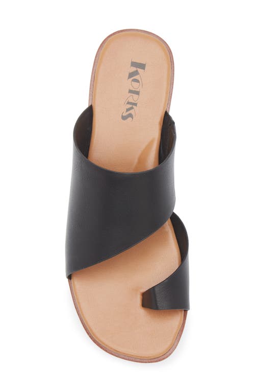 Korks Sareen Toe Loop Sandal In Black